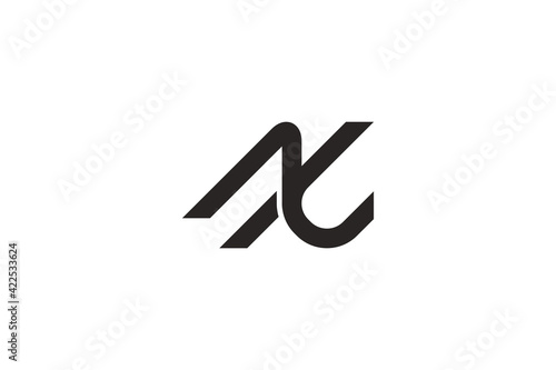 simple elegant letter ac or nc monogram logo design graphic