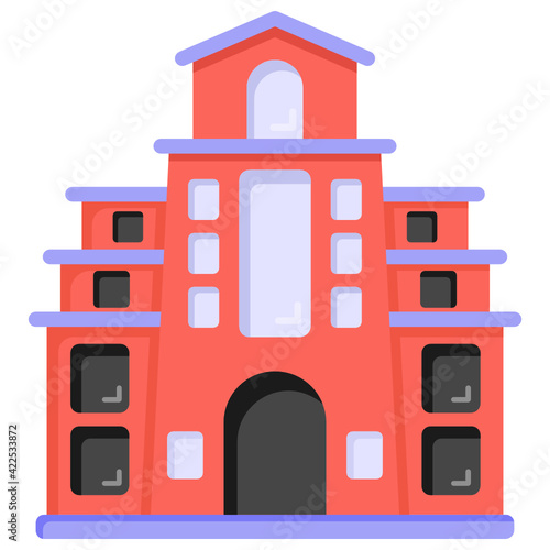 
Church monument in flat design editable vector 

