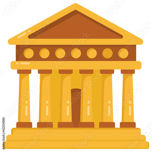 
Acropolis in flat design editable vector 

