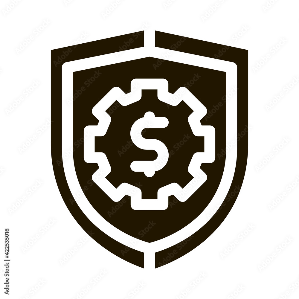 Obraz premium Security Shield Icon Vector Glyph Illustration