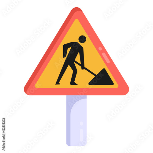 
Under construction, labor work, flat icon download 

