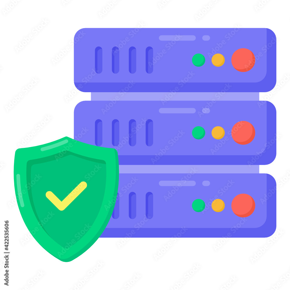Secure server vector in editable style, security shield with server
Secure server vector in editable style, security shield with server