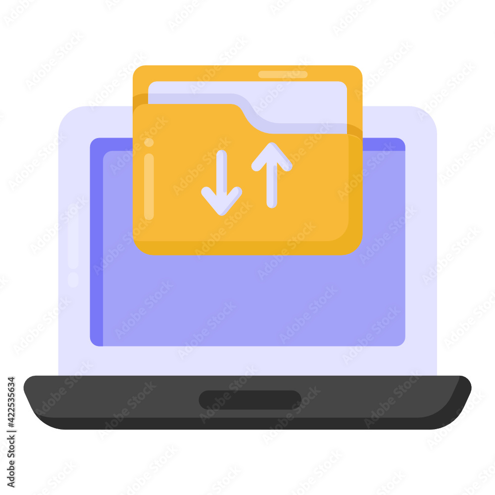 An online data transfer flat icon
An online data transfer flat icon