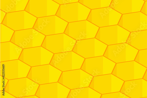 Hexagon honeycombs in the isometric projection background
