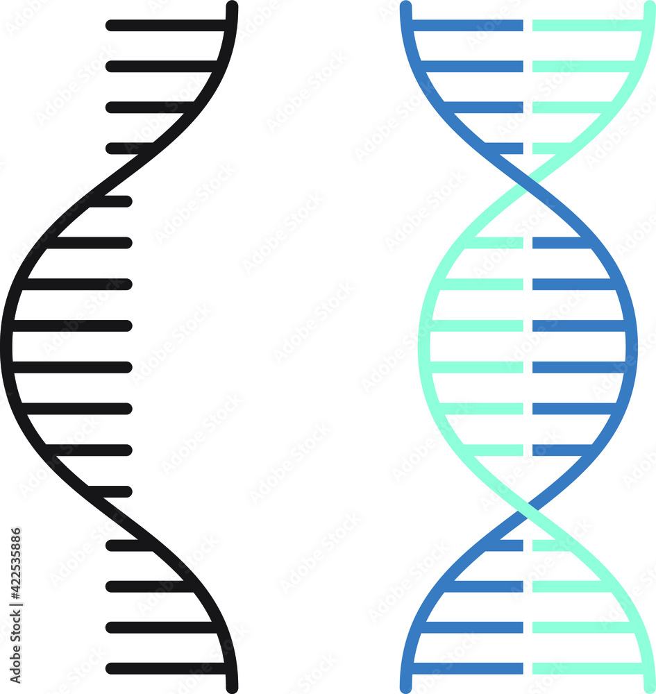 RNA and DNA related vector thin line icon Stock Vector | Adobe Stock