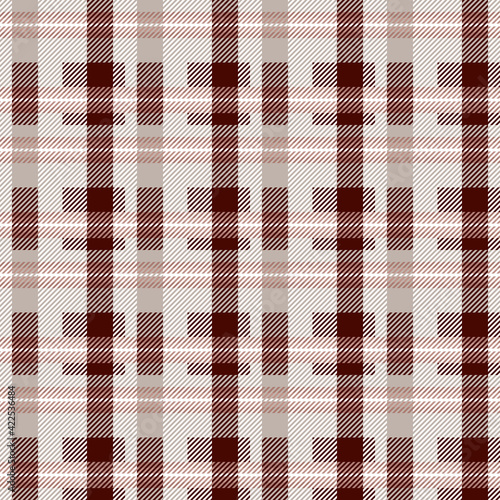 Tartan seamless patterns in grey and beige colors.