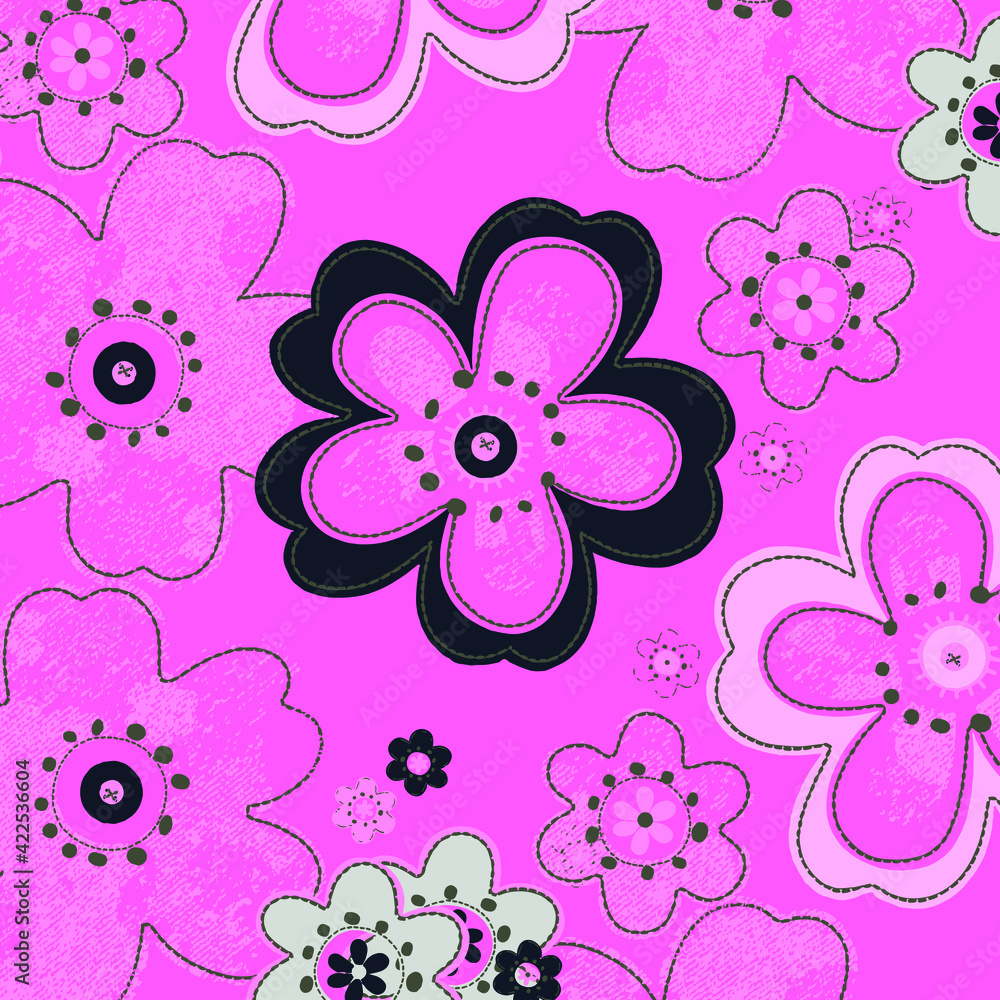 Abstract floral seamless pattern. Abstract floral seamless pattern.
