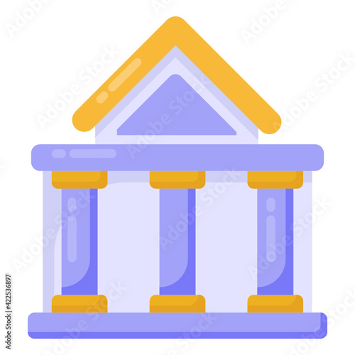 

A bank vector in flat design 


