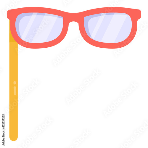 
A very attractive vector flat design of glasses prop, accessory of party costume 

