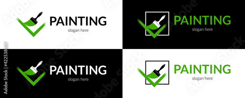 Stylish painting logo