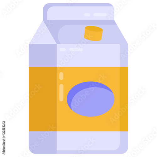 
A flat trendy and editable vector design of juice 


