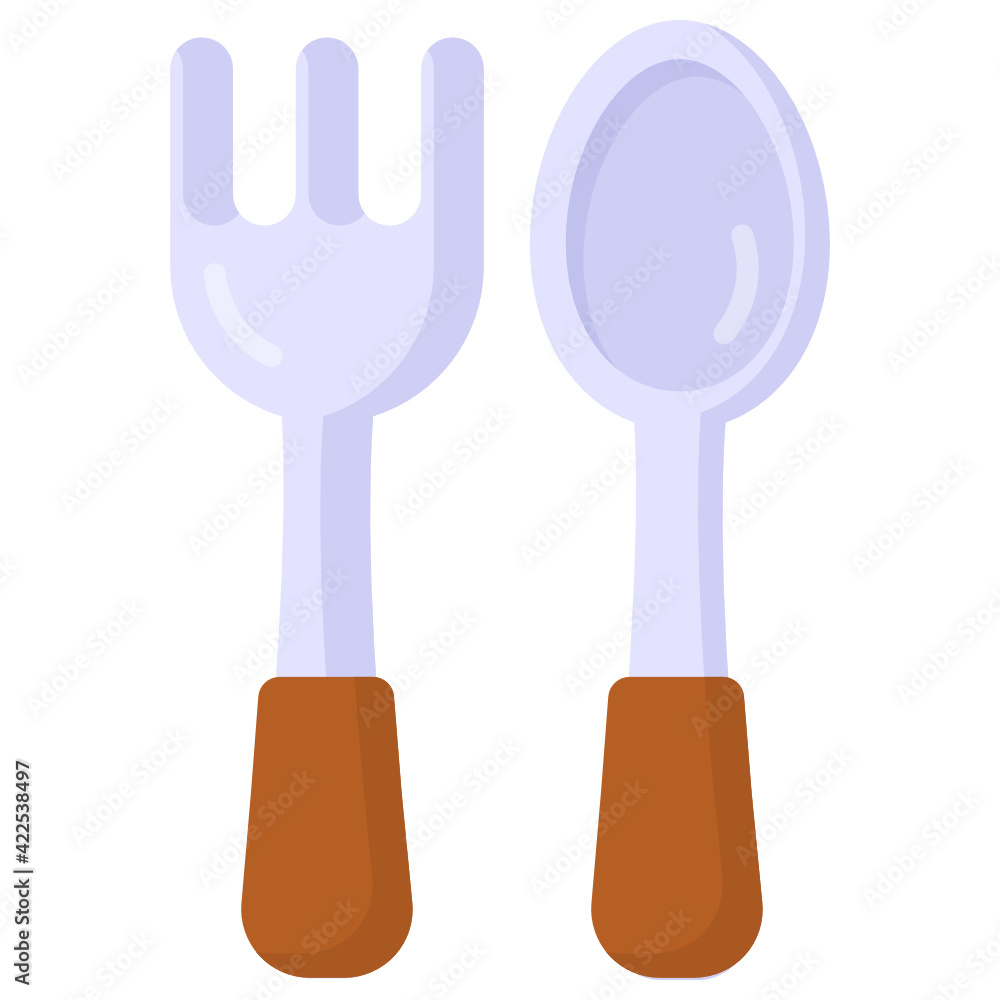 Cutlery flat trendy vector design, kitchenware
Cutlery flat trendy vector design, kitchenware