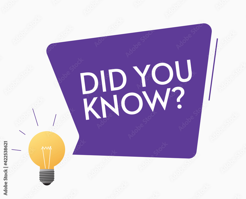 Did you know message icon in bubble speech vector illustration, facts help advice concept isolated sign Did you know message icon in bubble speech vector illustration, facts help advice concept isolated sign