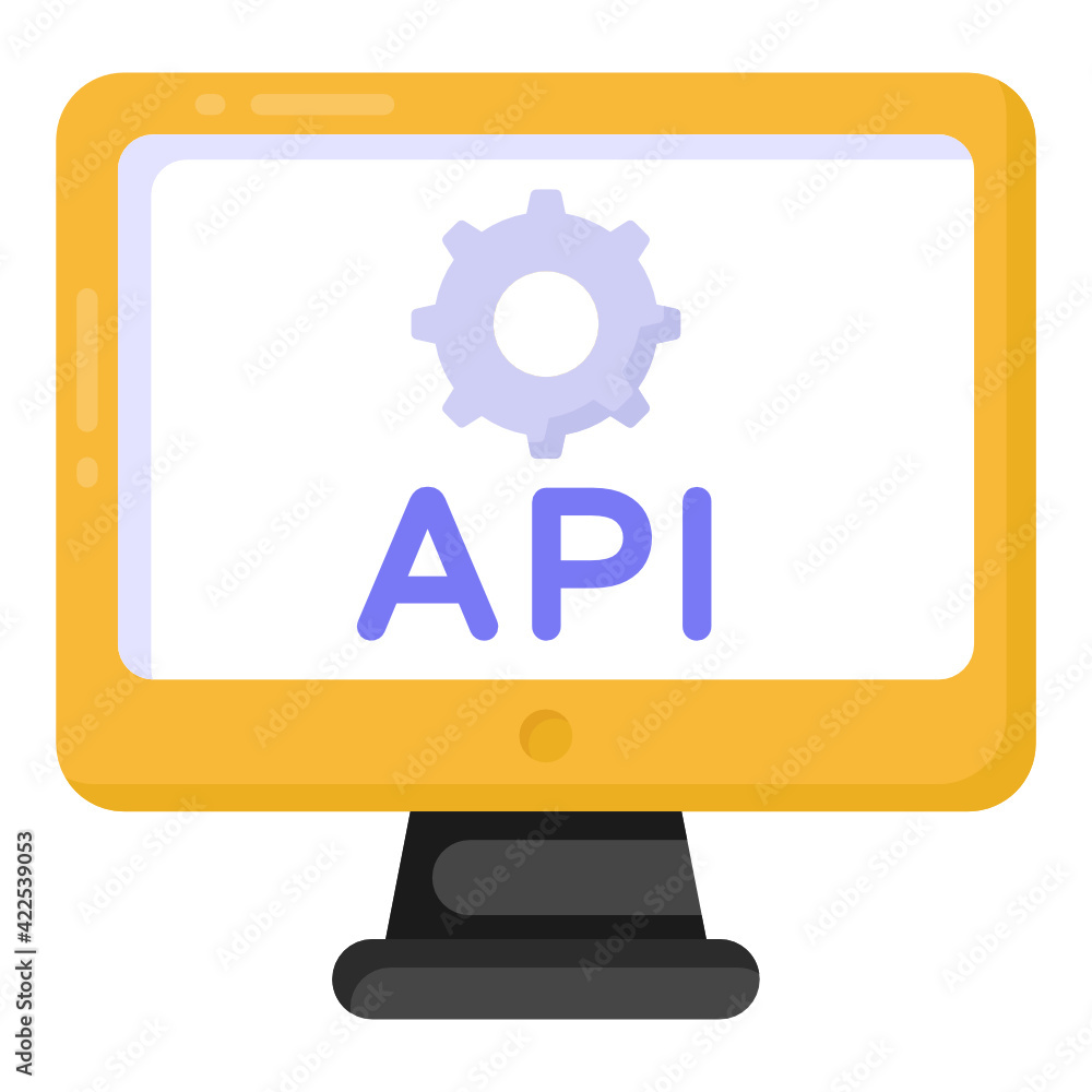Api, application programming interface icon in flat vector design.
Api, application programming interface icon in flat vector design.