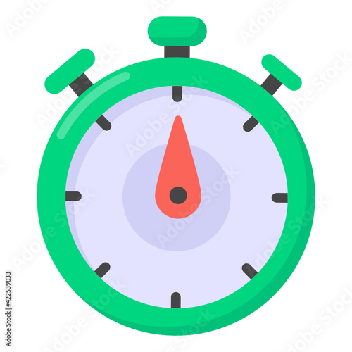 
Flat vector of stopwatch icon

