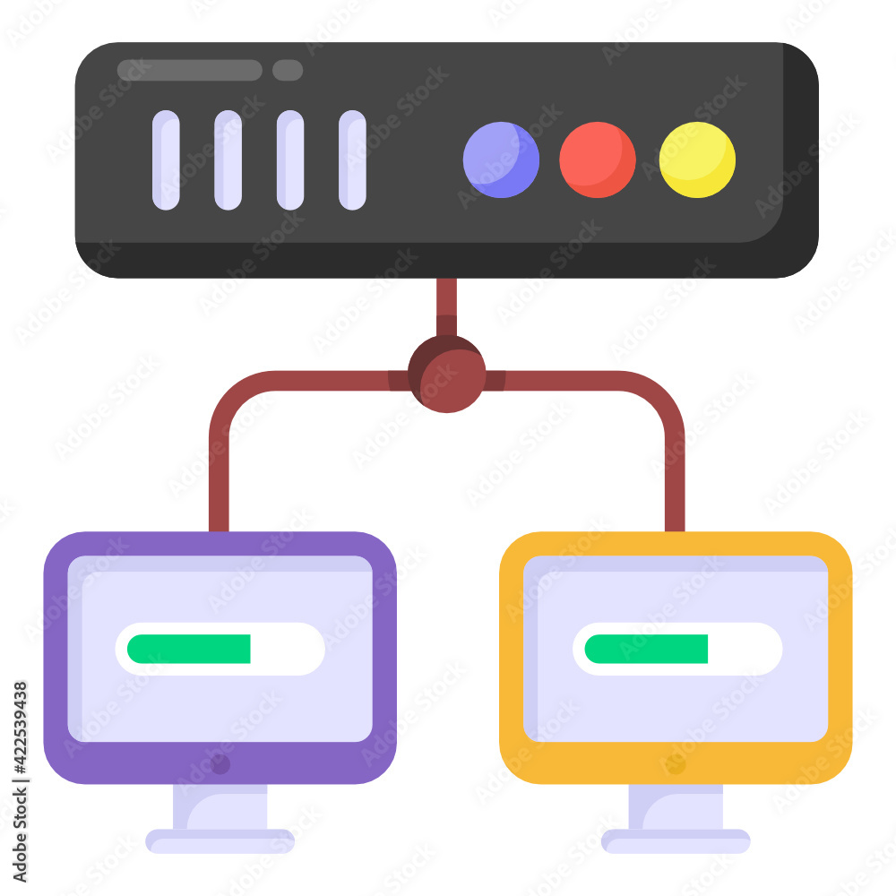 A network structure icon in flat design
A network structure icon in flat design