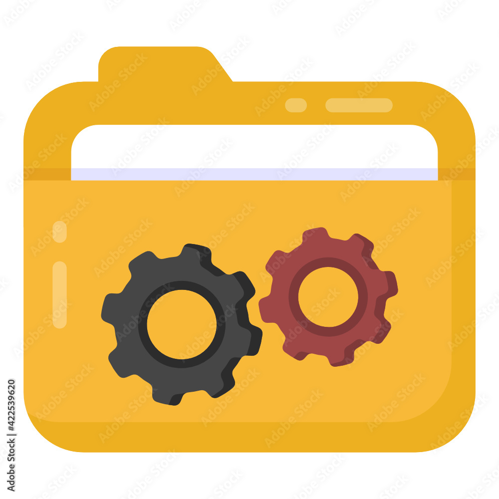 Icon of folder download in flat style
Icon of folder download in flat style