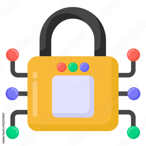 
Icon of cryptography flat round vector download

