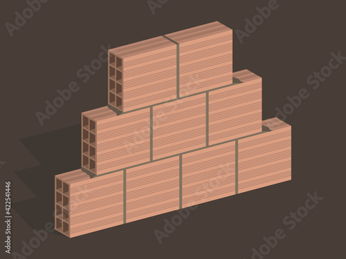 wall construction with brick