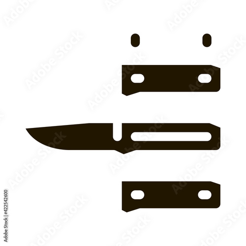 Knife Handle Icon Vector Glyph Illustration