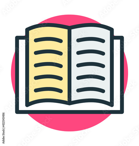 Open Book Vector Icon