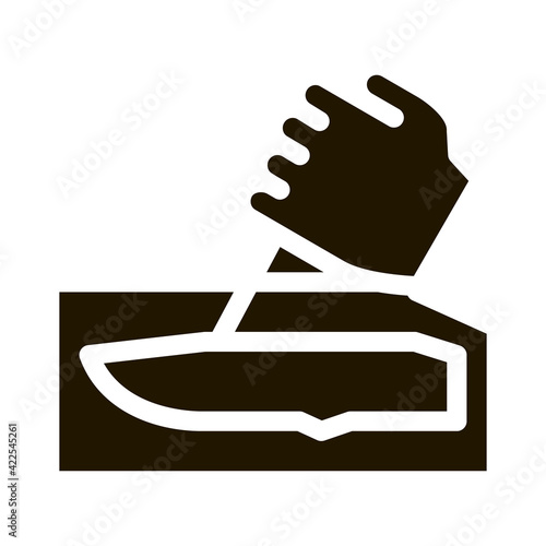 Hand Made Knife Icon Vector Glyph Illustration