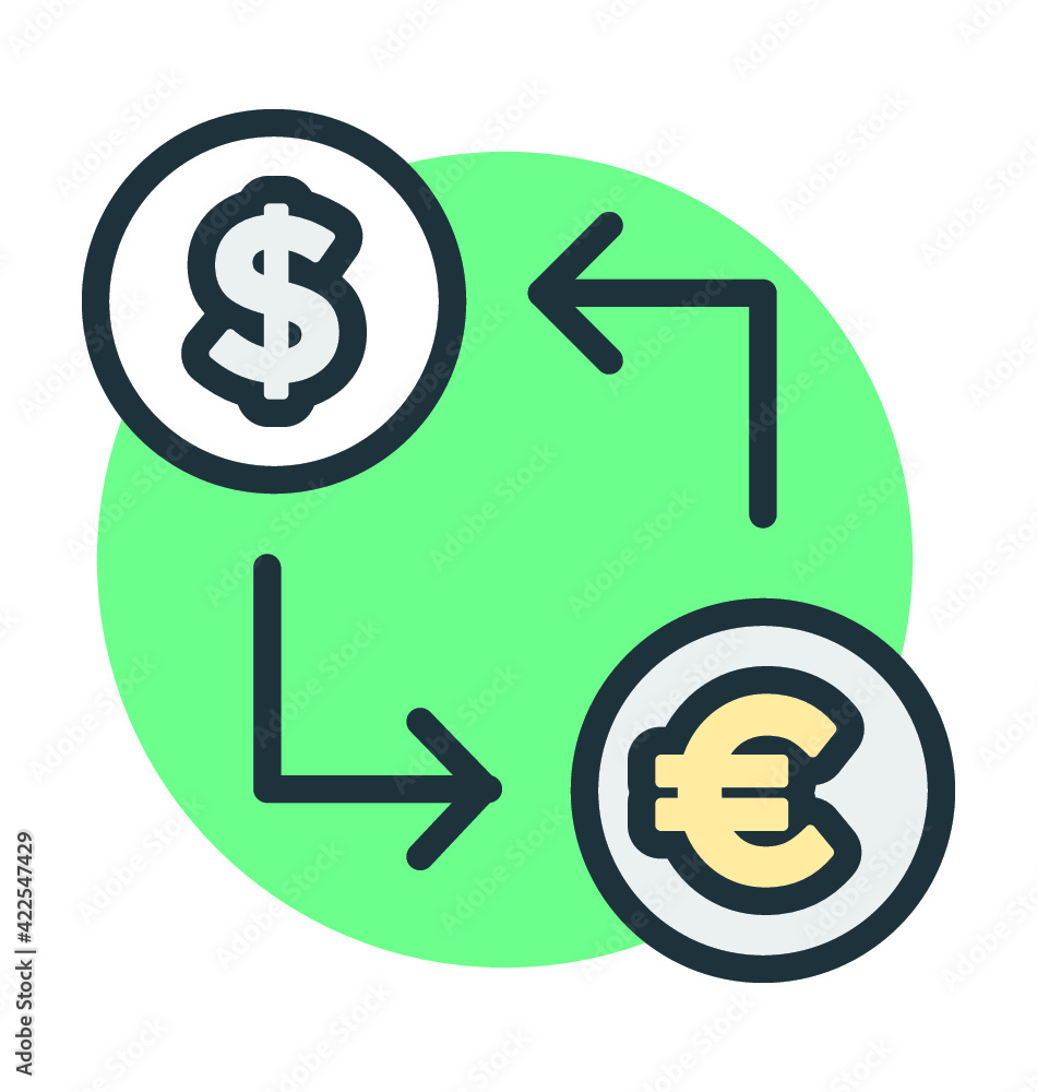 Currency Exchange Vector Icon Currency Exchange Vector Icon