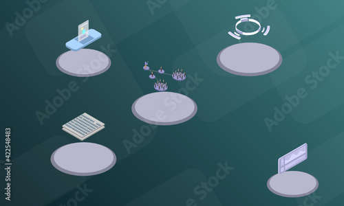 Advocacy group concept on abstract design