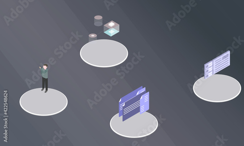 Appearance of impropriety concept on abstract design