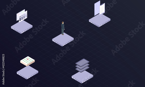 Ballot title concept on abstract design