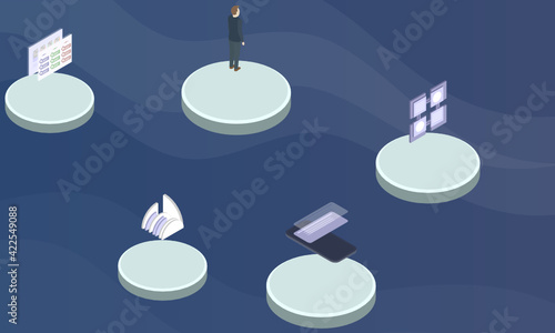Cabotage concept on abstract design