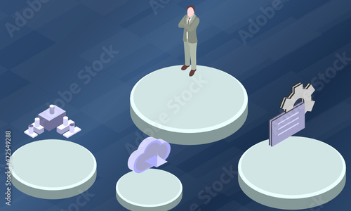 Voter caging concept on abstract design