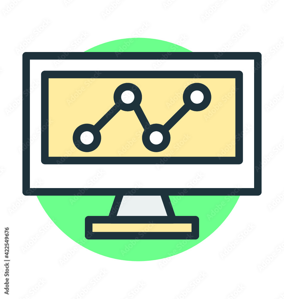 Graph Report Vector Icon Graph Report Vector Icon