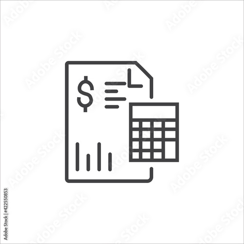 Simple financial analysis related line vector icon Includes icons such as Gainers and Losers, Portfolio Analysis, Financial Reports, and more.