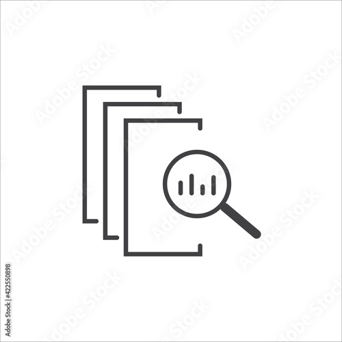 Simple financial analysis related line vector icon Includes icons such as Gainers and Losers, Portfolio Analysis, Financial Reports, and more.