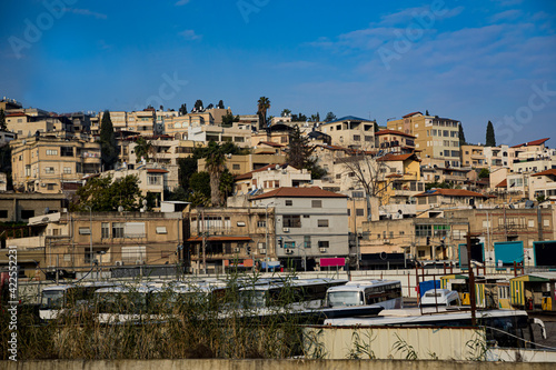 Fototapeta Naklejka Na Ścianę i Meble -  Typical Israel hillside town near Afula