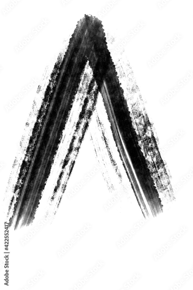 Schwarze Spitze auf weißem Grund gemalt Schwarze Spitze auf weißem Grund gemalt