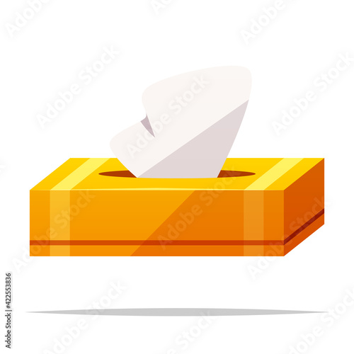 Tissue box napkin vector isolated illustration