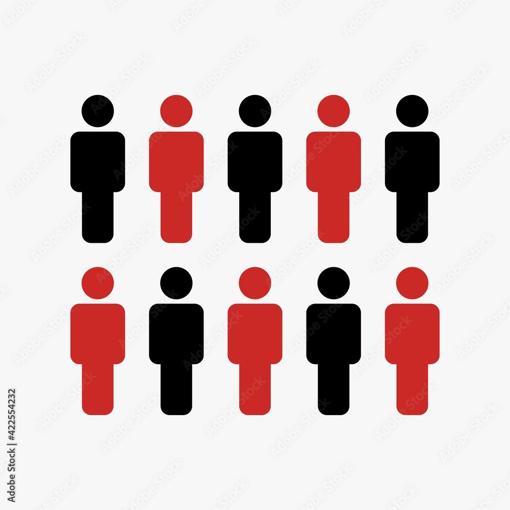 group of people illustration vector,man icon.