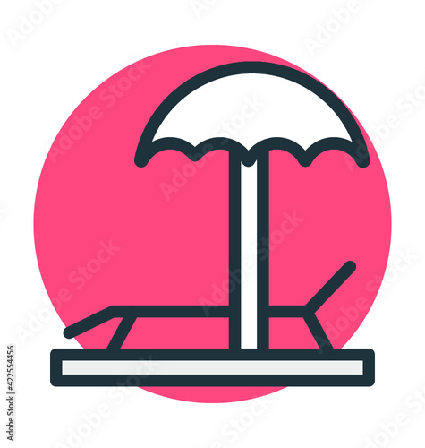 Sunbathe Vector Icon