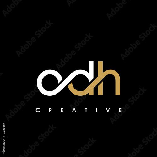 ODH Letter Initial Logo Design Template Vector Illustration