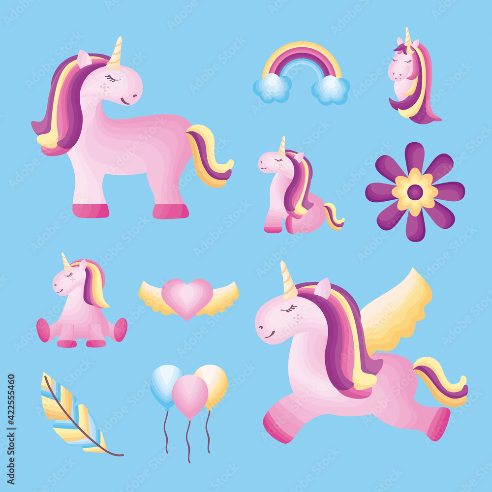 baby unicorns icons