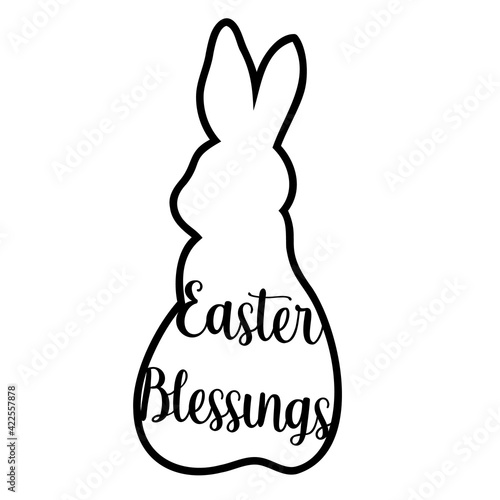 Easter Blessings. laser-cut Easter bunny rabbit. Hare for die cutting. Laser cutting rabbit template easter bunny 