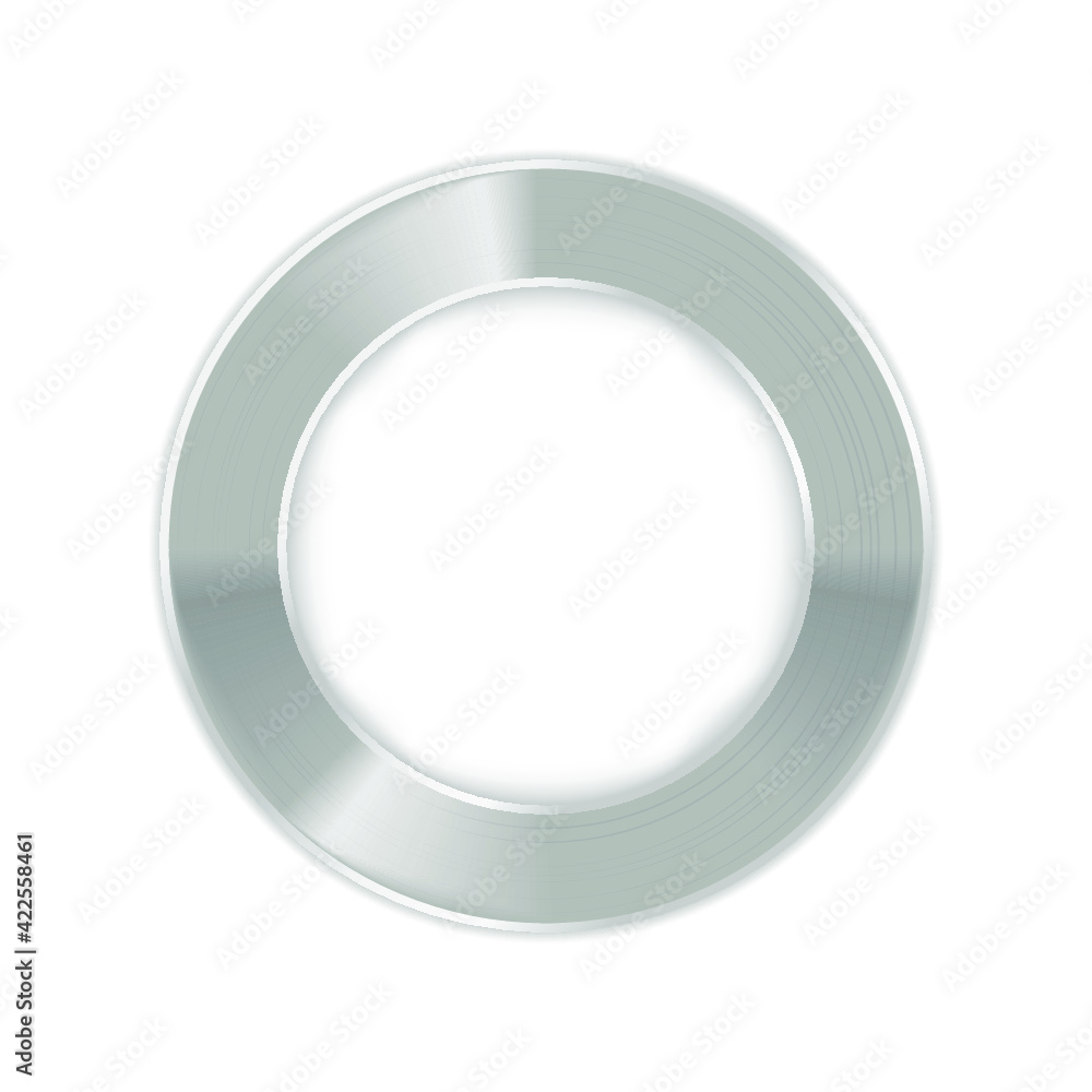 Abstract blank metal ring isolated on a white background. 3d rendering Abstract blank metal ring isolated on a white background. 3d rendering