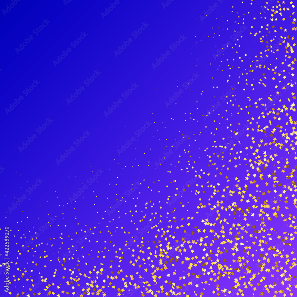 Star Sequin Confetti on Neon Purple Background. Christmas Party Frame. Vector Gold Glitter. Falling Particles on Floor. Voucher Gift Card Template. Isolated Flat Birthday Card. Golden Stars Banner. Star Sequin Confetti on Neon Purple Background. Christmas Party Frame. Vector Gold Glitter. Falling Particles on Floor. Voucher Gift Card Template. Isolated Flat Birthday Card. Golden Stars Banner.