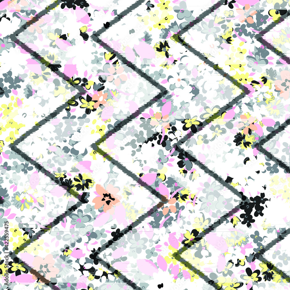 Abstract floral seamless pattern. Abstract floral seamless pattern.
