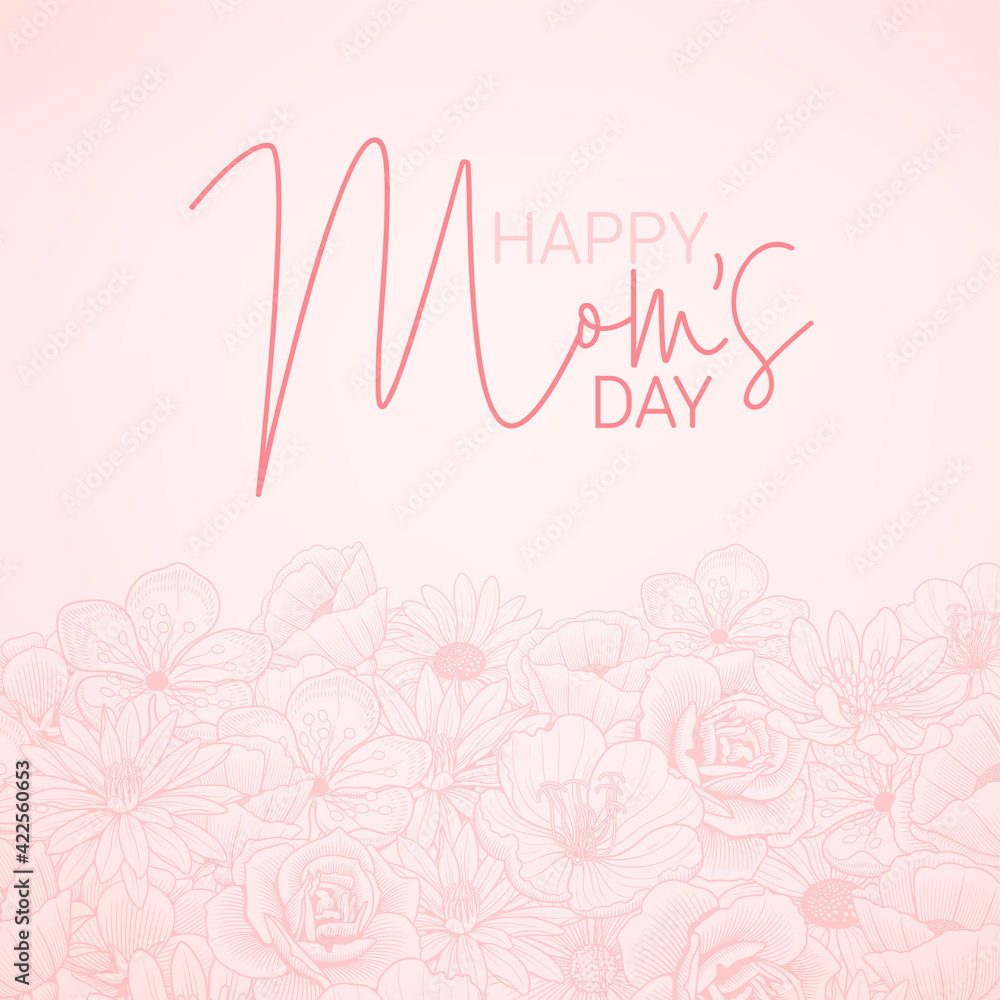 Mother's Day Appreciation, Mother's Day Background, Mom's Day, Mom's Love, Happy Mother's Day Text, Vector Text Background Illustration Mother's Day Appreciation, Mother's Day Background, Mom's Day, Mom's Love, Happy Mother's Day Text, Vector Text Background Illustration