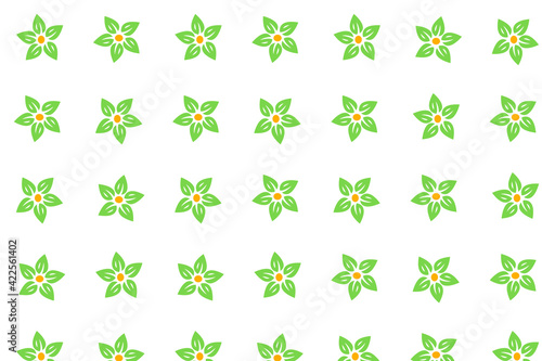 Flower pattern on white background