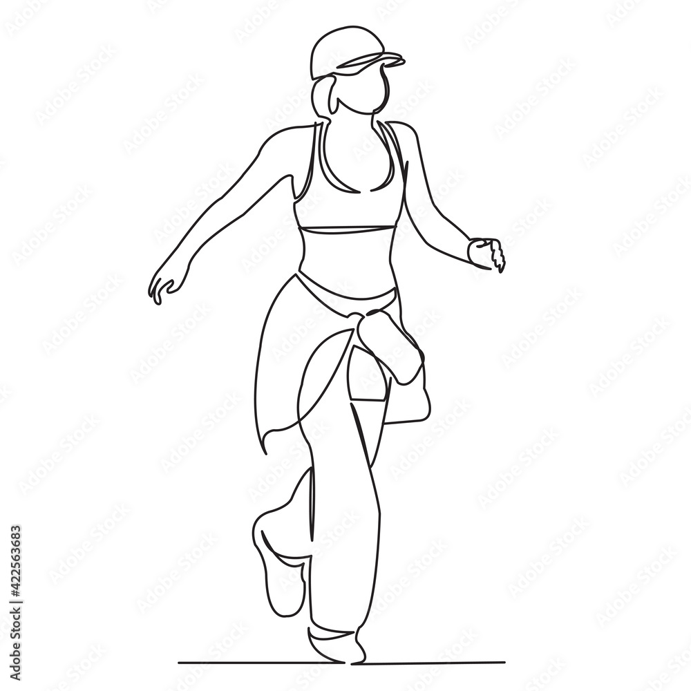 girl woman on a run girl woman on a run