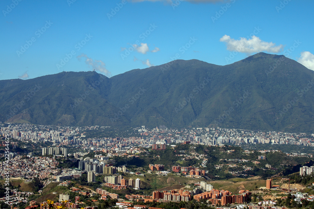 Vista del valle de la Ciudad de Caracas, Venezuela